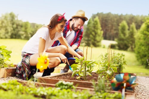 Curb appeal enhancement with planting services in Kingston
