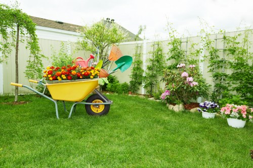 Prepared soil and planting area for flower bed creation in Kingston